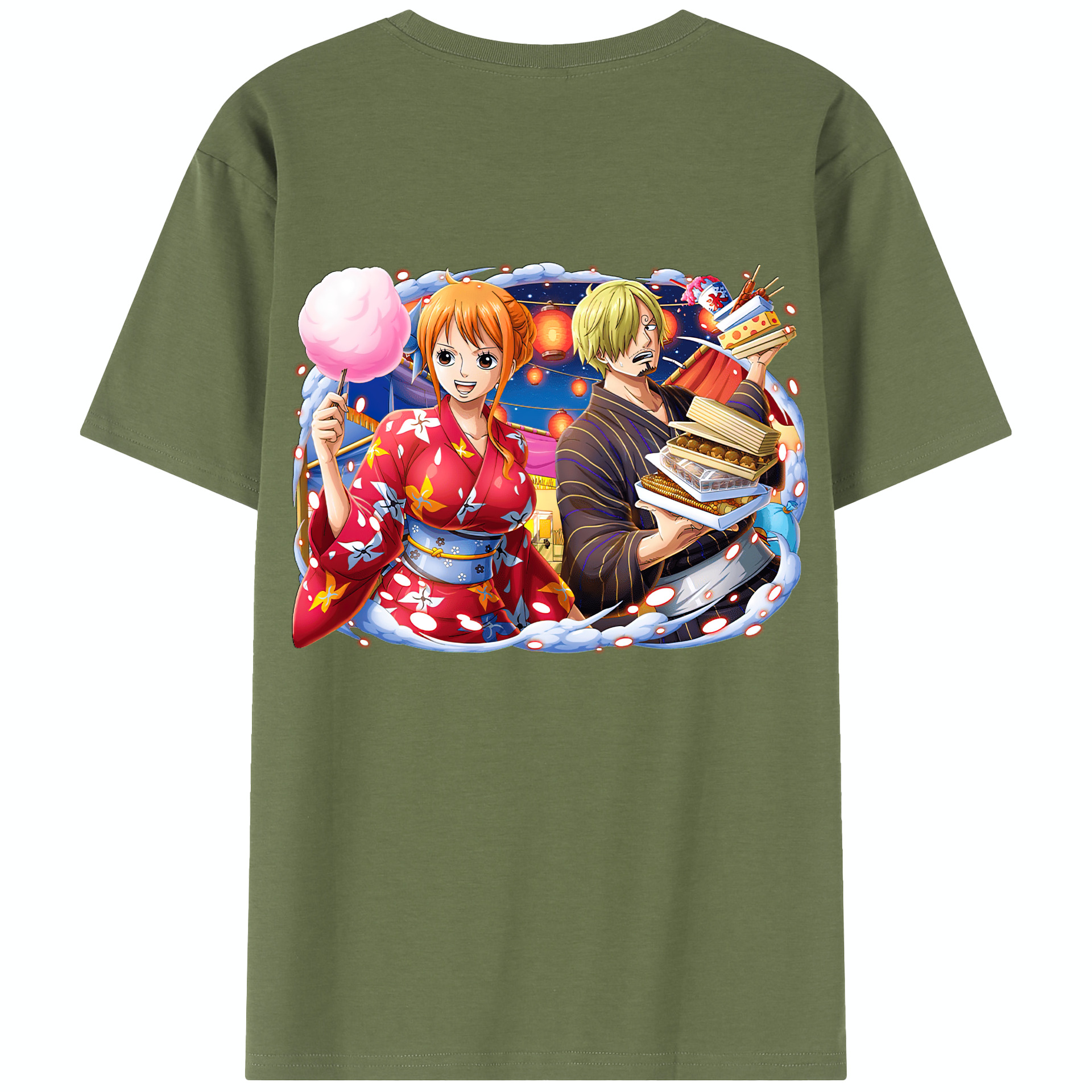 ワンピース サンジ ONE PIECE Sanji 綿100％半袖Tシャツ（背面プリント）